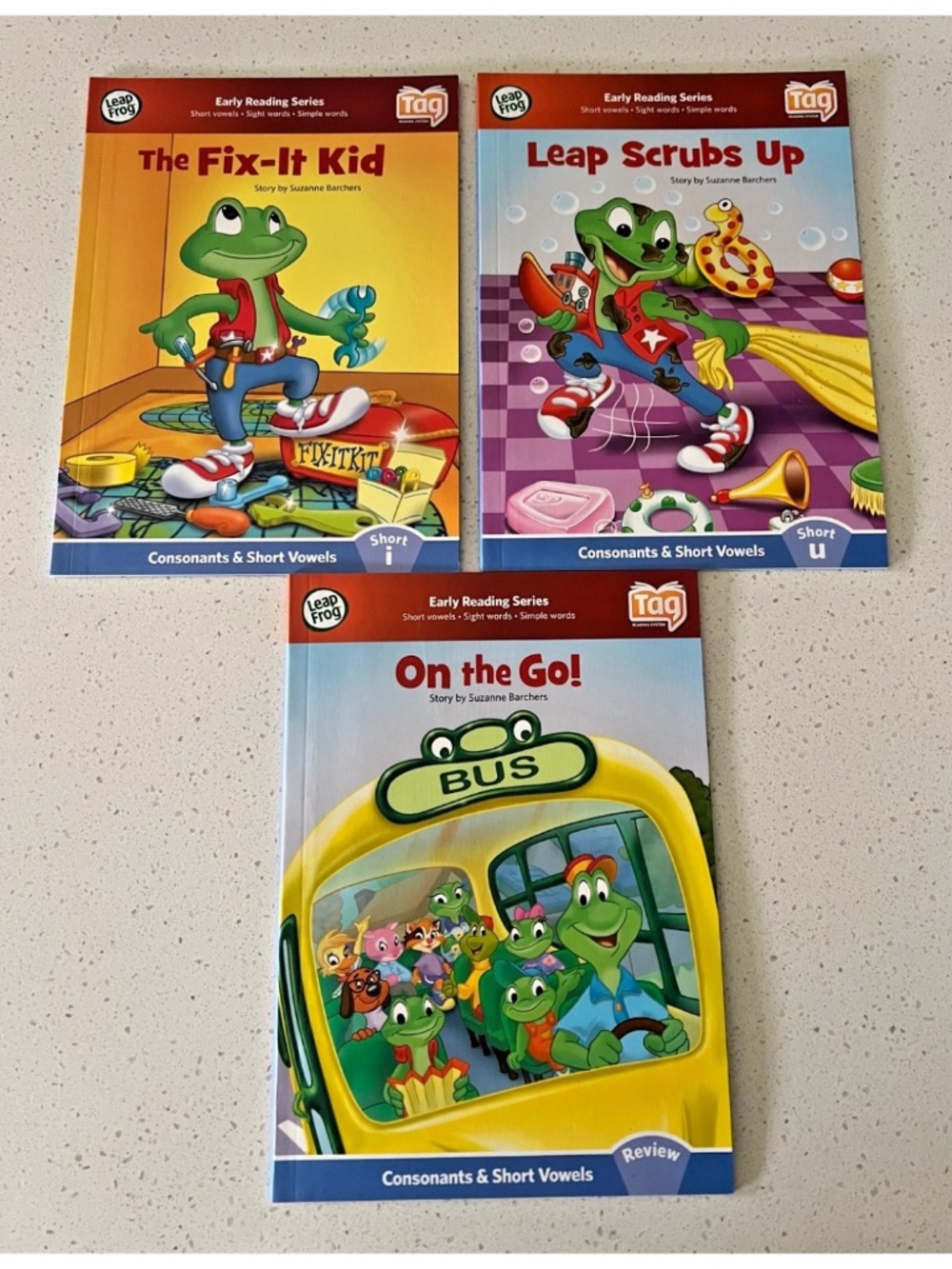 Leap Frog Early Reading Series Consonants and Short Vowels Set of 3 Books